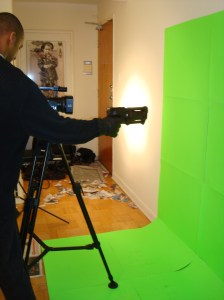 Director shooting gun on Green